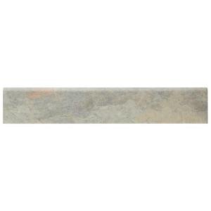 Ardesia Bullnose Gris 3-1/8" x 17-1/2" Porcelain Floor and Wall Trim
