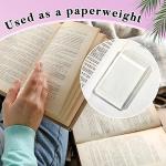 Seajan 2 Pcs Glass Paperweight Office Clear Glass Tiles Paperweight Decorative Block for Home Decor Crafts Projects Ornaments Book Daily Office Gifts(Rectangular)