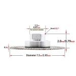 SUBRILLI 3 Inch Diamond Saw Blade Turbo Segment Carving Cutting Disc with Removable 5/8-11 Thread for Stone Granite Tiles