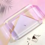 Seajan 2 Pcs Glass Paperweight Office Clear Glass Tiles Paperweight Decorative Block for Home Decor Crafts Projects Ornaments Book Daily Office Gifts(Rectangular)