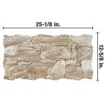 Caldera Roques Stone 12-5/8" x 25-1/8" Porcelain Floor and Wall Tile