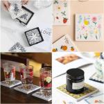 AKOLAFE 24 Sets Square Ceramic Tile 4x4 Ceramic Tiles for Coasters Unglazed Ceramics Tiles with Cork Backing Pads Blank 4x4 Tiles Ceramics Tile for Crafts Projects Use with Alcohol Ink/Acrylic Pouring