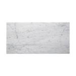 Bianco Carrara White Italian Polished Marble Tile – Premium Natural Stone for Bathroom, Kitchen, Wall & Floor Use (12x24 Inch, 1 piece, Covers 2 Sq. Ft.)