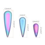 MECCANIXITY Petal Mosaic Tiles for Crafts 100g Tear Drop Porcelain Mosaic Tiles for Mosaic Art Projects and Outdoor Decorations Bright Blue