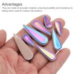 MECCANIXITY Petal Mosaic Tiles for Crafts 100g Tear Drop Porcelain Mosaic Tiles for Mosaic Art Projects and Outdoor Decorations Bright Blue