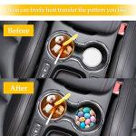 Frienda Ceramic Tile for Crafts Coasters Glossy Glazed Blanks White Coasters Painting Sublimation Round Ceramic Tiles for DIY Arts Craft Project Christmas Xmas Gifts(18 Pieces)