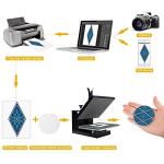 Frienda Ceramic Tile for Crafts Coasters Glossy Glazed Blanks White Coasters Painting Sublimation Round Ceramic Tiles for DIY Arts Craft Project Christmas Xmas Gifts(18 Pieces)