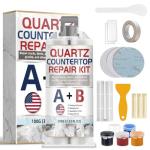 Quartz Countertop Repair Kit, Marble Repair Kit, Strong Bond, Seamless Finish for Granite Repair, Ideal for Mable, Porcelain, Tile, Sink Crack, Chip Scratch, Hole, 100g