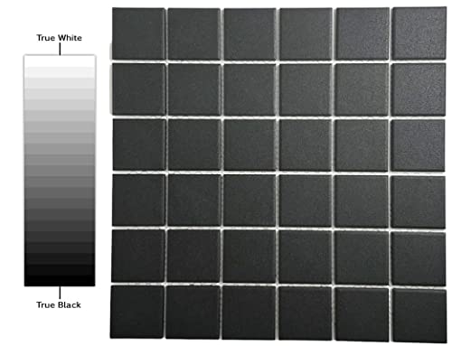 Vintage Charcoal 2x2 Inch Unglazed Porcelain Tile