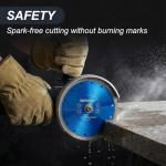 GoYonder Tile Blade 7 Inch, Super Thin Diamond Saw Blade for Cutting Porcelain Tiles, Granite Marble Ceramics (7"-Blue)