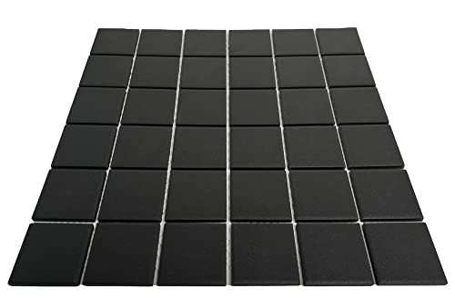 Vintage Charcoal 2x2 Inch Unglazed Porcelain Tile