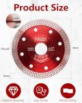 ZORUNNA 4" Diamond Blade for Angle Grinder, Super Thin Tile Saw Blade for Smooth Cutting, 2Pcs Tile Cuttter Blade for Dry and Wet Cutting Porcelain Ceramic Granite Marbles.