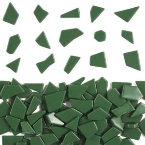 Youway Style Green Glass Mosaic Tiles for Crafts Bulk,200g Broken Glass Tiles for DIY Mosaic Art Decor,Garden Mosaic Supplies Pieces