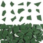 Youway Style Green Glass Mosaic Tiles for Crafts Bulk,200g Broken Glass Tiles for DIY Mosaic Art Decor,Garden Mosaic Supplies Pieces