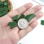 Youway Style Green Glass Mosaic Tiles for Crafts Bulk,200g Broken Glass Tiles for DIY Mosaic Art Decor,Garden Mosaic Supplies Pieces