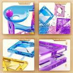 Magnetic Tiles Educational Toys, 50PCS Magnetic Blocks Building Set with Marbles Run for Kids Ages 4-8, Magnet Tiles STEM Learning & Sensory Toys for Girls Boys Perfect Preschool Toy for Toddlers 3-5