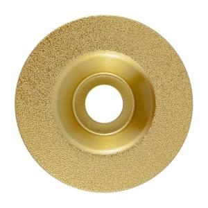 HXIN Brazed Diamond Grinding Disc Profiling Wheel on Granite Marble Ceramic Tile Porcelain Natural Stone Masonry for Dry Use 22.23mm 7/8" Shaft Connected to Angle Grinder (Medium, 1)