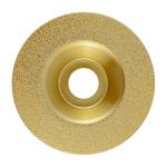 HXIN Brazed Diamond Grinding Disc Profiling Wheel on Granite Marble Ceramic Tile Porcelain Natural Stone Masonry for Dry Use 22.23mm 7/8" Shaft Connected to Angle Grinder (Medium, 1)