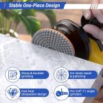 BURMONG 4" Diamond Polishing Pads for Angle Grinder, 5/8"-11 UNC Wet/Dry Stone & Concrete Polishing Discs for Granite, Marble, Tile, Quartz, Ceramic(3-Pack)