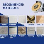 HXIN Brazed Diamond Grinding Disc Profiling Wheel on Granite Marble Ceramic Tile Porcelain Natural Stone Masonry for Dry Use 22.23mm 7/8" Shaft Connected to Angle Grinder (Medium, 1)