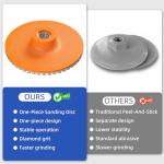 BURMONG 4" Diamond Polishing Pads for Angle Grinder, 5/8"-11 UNC Wet/Dry Stone & Concrete Polishing Discs for Granite, Marble, Tile, Quartz, Ceramic(3-Pack)