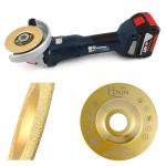 HXIN Brazed Diamond Grinding Disc Profiling Wheel on Granite Marble Ceramic Tile Porcelain Natural Stone Masonry for Dry Use 22.23mm 7/8" Shaft Connected to Angle Grinder (Medium, 1)