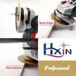 HXIN Brazed Diamond Grinding Disc Profiling Wheel on Granite Marble Ceramic Tile Porcelain Natural Stone Masonry for Dry Use 22.23mm 7/8" Shaft Connected to Angle Grinder (Medium, 1)