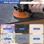 BURMONG 4" Diamond Polishing Pads for Angle Grinder, 5/8"-11 UNC Wet/Dry Stone & Concrete Polishing Discs for Granite, Marble, Tile, Quartz, Ceramic(3-Pack)