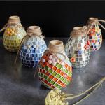 LITMIND 1100pcs Iridescent Mix Crystal Glass Mosaic Tiles – 0.4 Inch Square Bulk Mosaic Supplies for Crafts & DIY Projects