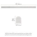 Lovdeco Marble Vein Pencil Liner Tile, 1/2" X 12" Edge White Trim Molding for Shower and Backsplash, Bullnose Tile Trim Polished, 15 Pcs/Box
