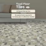 Tivoli Self Adhesive Vinyl Floor Tiles, 45 Tiles - 12" x 12", Marble Blocks - Peel & Stick, DIY Flooring for Kitchen, Dining Room, Bedrooms, Basements & Bathrooms by Achim Home Decor