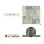 Tivoli Self Adhesive Vinyl Floor Tiles, 45 Tiles - 12" x 12", Marble Blocks - Peel & Stick, DIY Flooring for Kitchen, Dining Room, Bedrooms, Basements & Bathrooms by Achim Home Decor