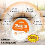 TIEDXIOY Tile & Grout Cleaner Paste, Bathroom Cleaner Fast Acting Non Toxic Cleaning Paste for Shower Tile, Ceramic, Granite, Porcelain, Marble Floor, Appliances & Fixtures, Removes Old Stains-250g