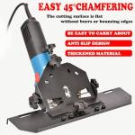45 Degree Angle Grinder Tile Chamfering Bracket, Adjustable Cutting Guide compatible with 4-1/2'' and 5'' Angle Grinders, for Ceramic, Glass, Stone, Glazed Flooring, Thickened Metal