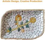 1.1 LB Random Iridescent Flower Ceramic Mosaic Tiles for DIY Crafts,3 Size Flowers Mosaic Pieces for Artwork,Photo Frames,Cups,Flower Pots,Fish Tank,Vases,Make Stepping Stones (Pink)