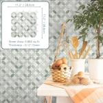 SUNWINGS 10-Sheet Peel and Stick Backsplash Coin Waterjet Tile, 11.2" x 11.2" Green Marble Looks Self Adhesive Wall Tile Stick on Backsplash for Kitchen, Bathroom, Fireplace, Shower