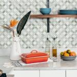 SUNWINGS 10-Sheet Peel and Stick Backsplash Coin Waterjet Tile, 11.2" x 11.2" Green Marble Looks Self Adhesive Wall Tile Stick on Backsplash for Kitchen, Bathroom, Fireplace, Shower