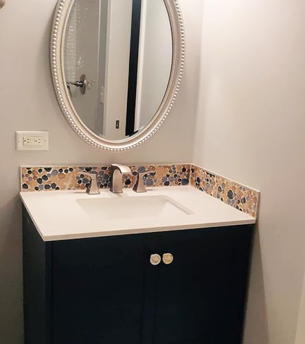 Blujellyfish Blue Mosaic Ceramic Shower Floor Tile