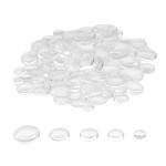 ARKLOID 100Pcs Clear Glass Cabochons Dome Tiles Round Flat Back for Jewelry Making(12mm 16mm 18mm 20mm 25mm)