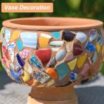 PATIKIL 500g/1.1LB Irregular Ceramics Mosaic Tiles, 0.79"-1.57" Mosaic Stained Tile Broken Porcelain Pieces Stones Bulk for DIY Craft Making Vases Home Decoration, Brown Series