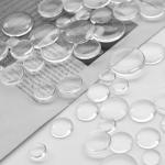 ARKLOID 100Pcs Clear Glass Cabochons Dome Tiles Round Flat Back for Jewelry Making(12mm 16mm 18mm 20mm 25mm)
