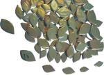 1.1LB Iridescent Leaves Ceramics Mosaic Tiles,Making Creative 3 Size Ceramic Mosaic Pieces for DIY Craft,Flowerpots,Vases,Cups,Garden Decor Mosaic Making Supplies (Peacock Green)