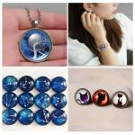 ARKLOID 100Pcs Clear Glass Cabochons Dome Tiles Round Flat Back for Jewelry Making(12mm 16mm 18mm 20mm 25mm)