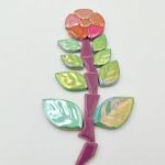 1.1LB Iridescent Leaves Ceramics Mosaic Tiles,Making Creative 3 Size Ceramic Mosaic Pieces for DIY Craft,Flowerpots,Vases,Cups,Garden Decor Mosaic Making Supplies (Peacock Green)