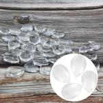 Hitefu 72PCS Teardrop Glass Cabochons, Flat Back Clear Transparent Dome Tiles, Transparent Glass Gems for Photo Pendant Jewelry Making, 18x25mm