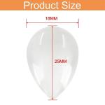 Hitefu 72PCS Teardrop Glass Cabochons, Flat Back Clear Transparent Dome Tiles, Transparent Glass Gems for Photo Pendant Jewelry Making, 18x25mm