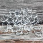 Hitefu 72PCS Teardrop Glass Cabochons, Flat Back Clear Transparent Dome Tiles, Transparent Glass Gems for Photo Pendant Jewelry Making, 18x25mm