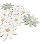 Tenedos HTCES Thassos White & Ming Green Daisy Flower Marble Mosaic Tile 12x12 – Floral Natural Stone Decorative Tile for Bathroom Floor, Shower Wall, Kitchen Backsplash (1 Sheet)