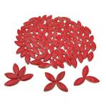 1.1lb Ceramic Mosaic Tiles for Crafts, Leaf Mosaic Pieces Porcelain Mosaic Tiles for Mosaic DIY, Stained Ceramics Supplies (Red)