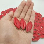1.1lb Ceramic Mosaic Tiles for Crafts, Leaf Mosaic Pieces Porcelain Mosaic Tiles for Mosaic DIY, Stained Ceramics Supplies (Red)